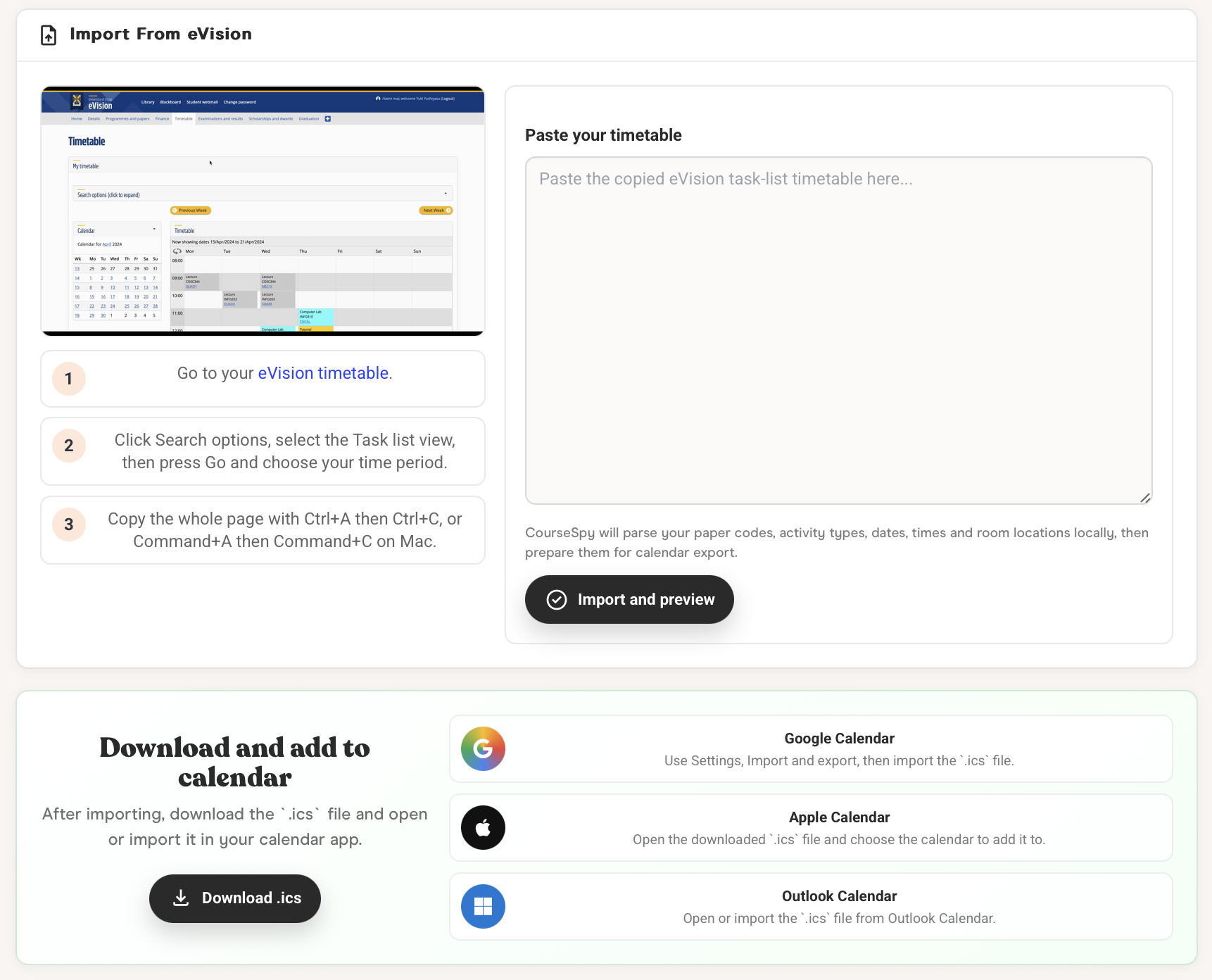 Timetable Converter preview